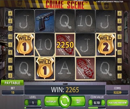 Crime scene videoslot